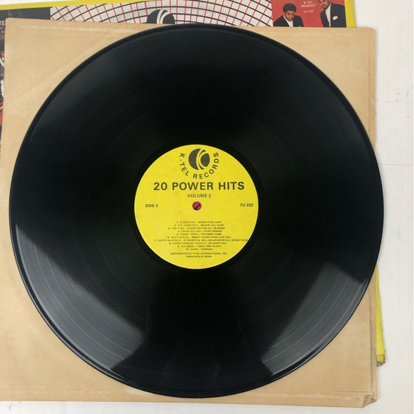 Vintage 20 Power Hits Vinyl Record 12” Album K-Tel Records Pop Rock Music - Picture 3 of 4